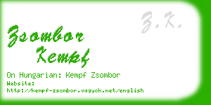 zsombor kempf business card